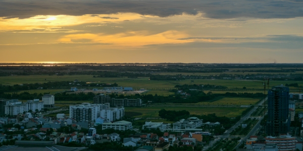 HUÊ VUE DU CIEL matin d'été