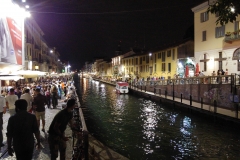 Milan quartier de Navigli le soir