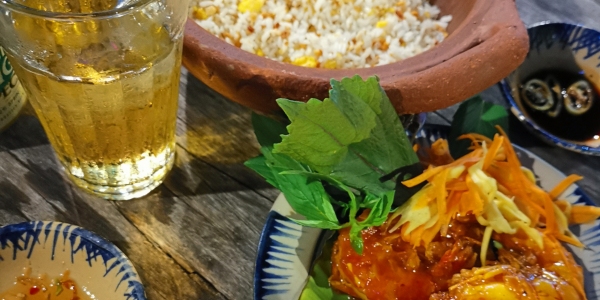 Crevette caramélisée au sel