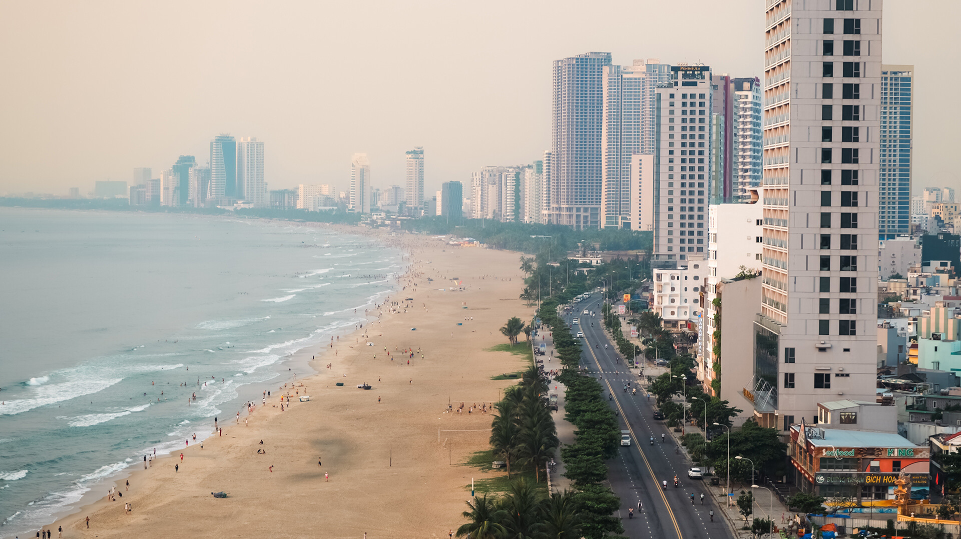littoral ville de Da Nang Vietnam