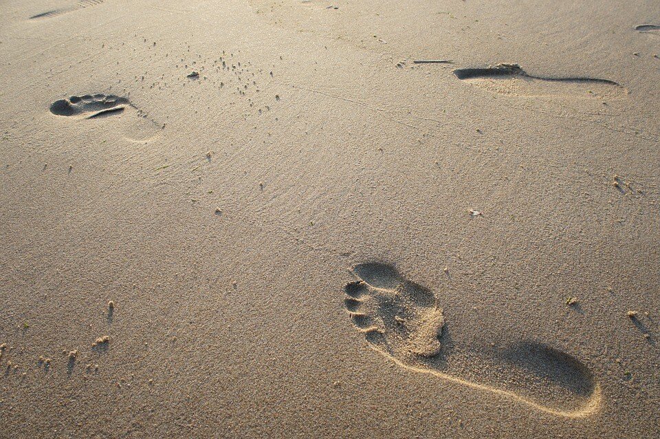 Empreinte sur la plage