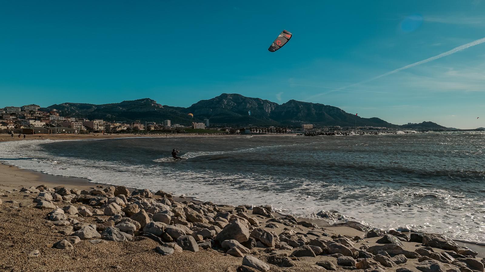 kitesurf à Marseille plage