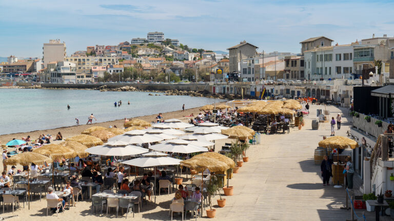 Plage de la Pointe Rouge Marseille sable