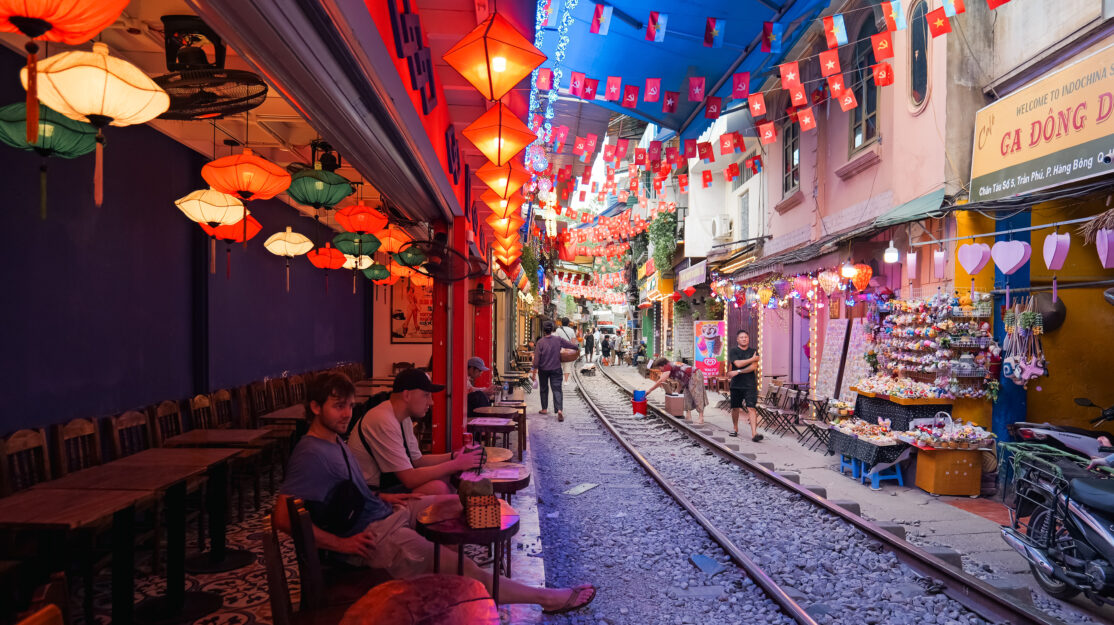 rue du Train à Hanoï café caché